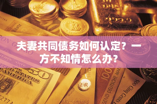 北京夫妻共同债务如何认定？一方不知情怎么办？