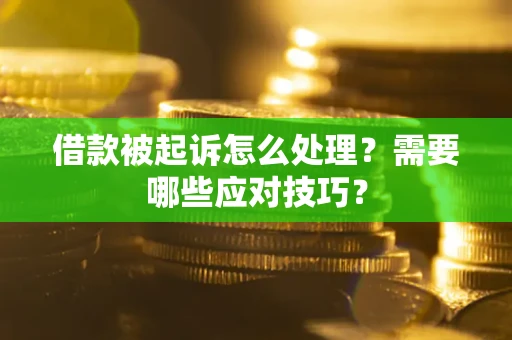 北京借款被起诉怎么处理？需要哪些应对技巧？