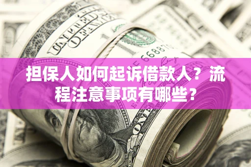 北京担保人如何起诉借款人？流程注意事项有哪些？